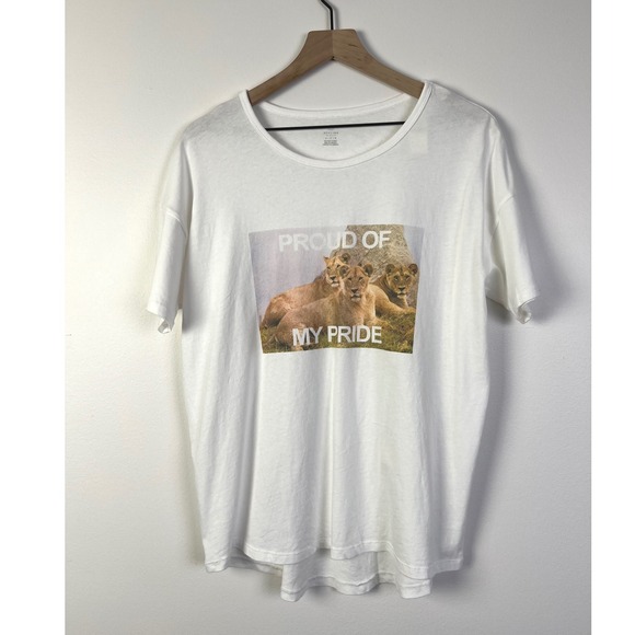 aerie Tops - Aerie OFFLINE Graphic T-Shirt Proud of My Pride‎ Streetwear Crew Neck Tee M New